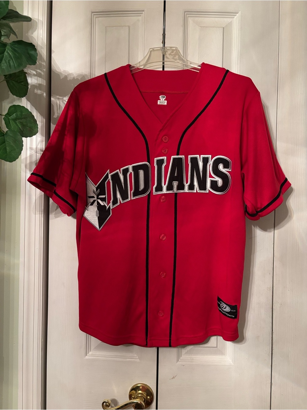 Indians Red Kids Baseball Jersey - Team Style Button-Up